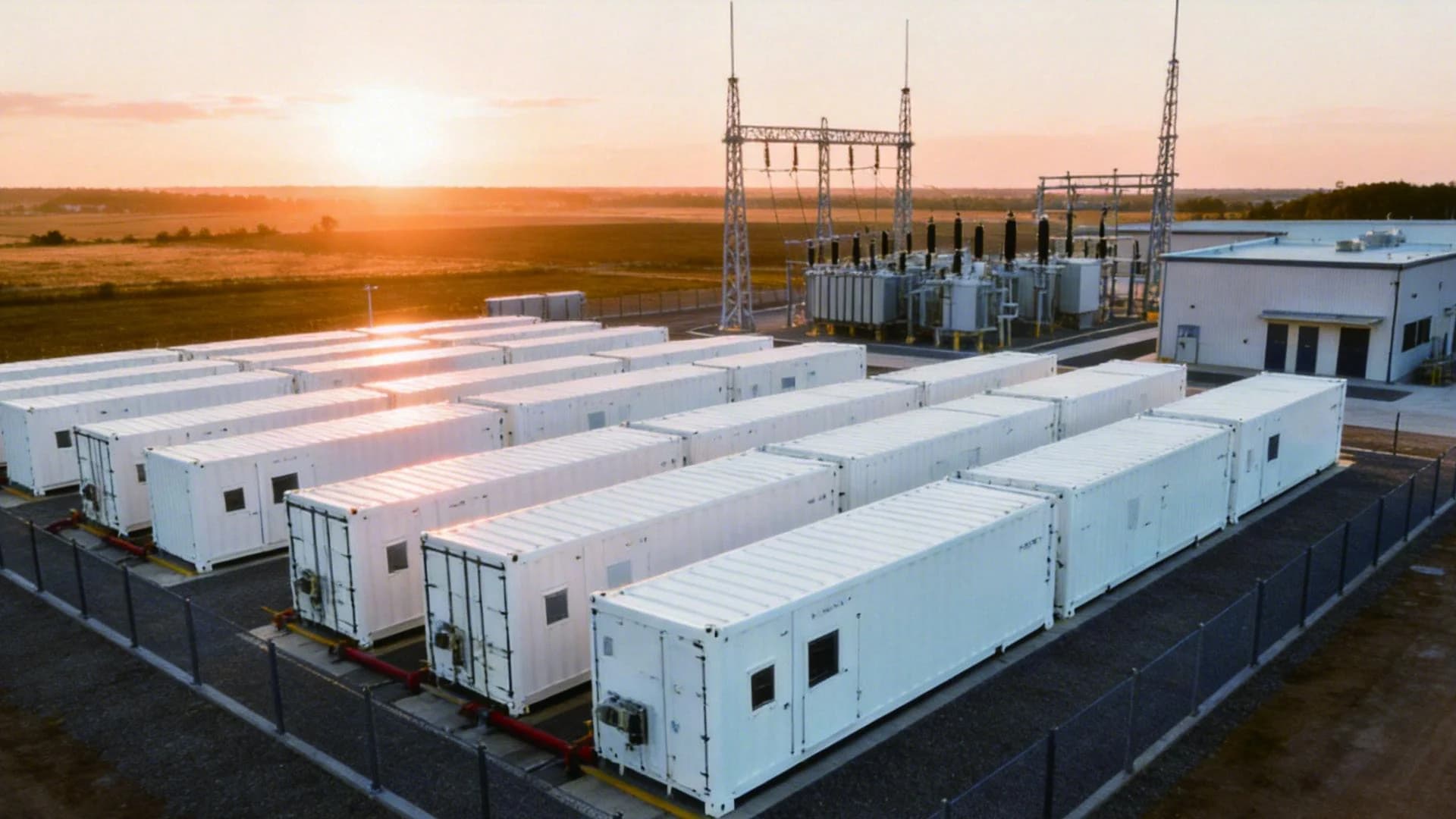 Grid-side battery storage installation