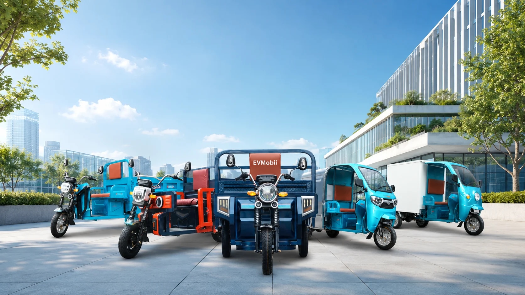 EVMobii electric cargo and commercial three-wheelers