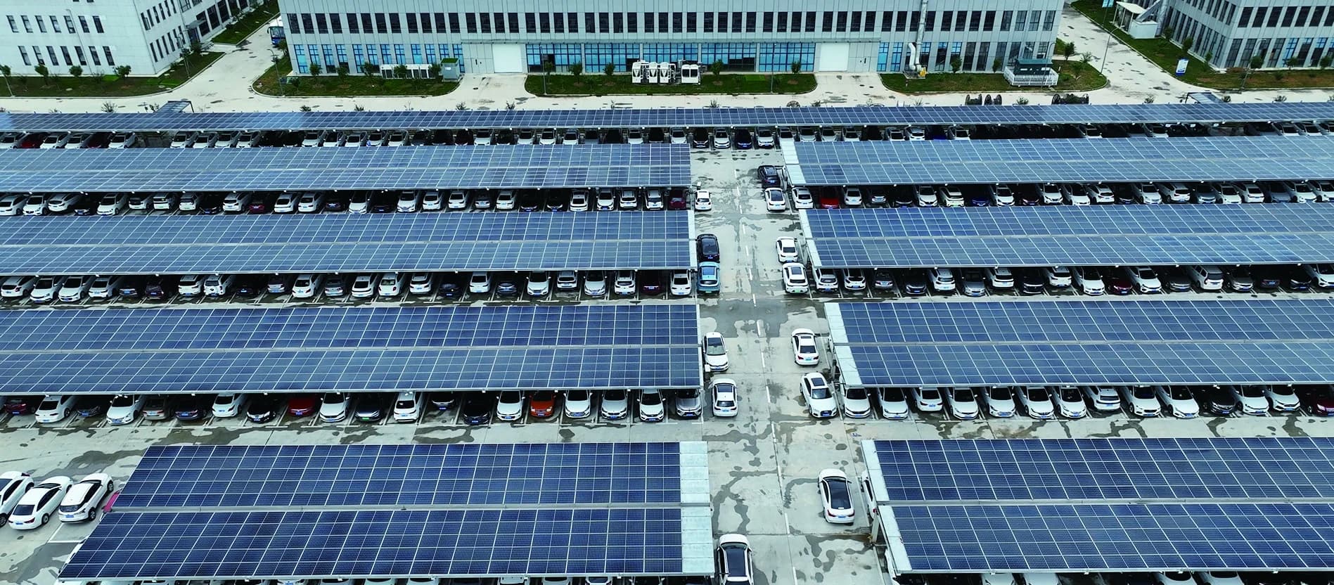 Distributed solar installation across an industrial site